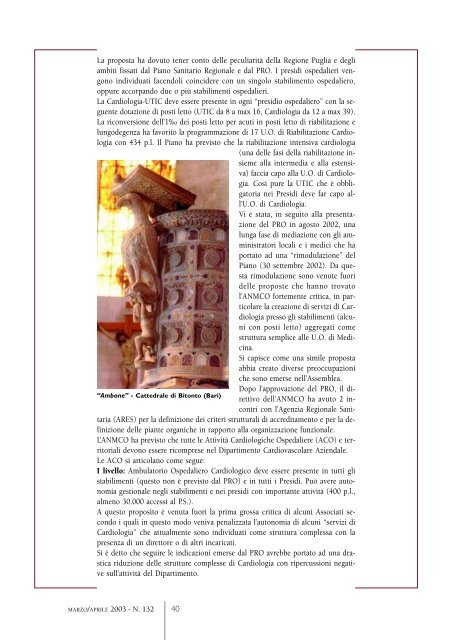 Cardiologia negli Ospedali nÂ° 132 Marzo/Aprile 2003 - Anmco