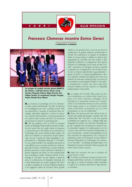 Cardiologia negli Ospedali nÂ° 132 Marzo/Aprile 2003 - Anmco