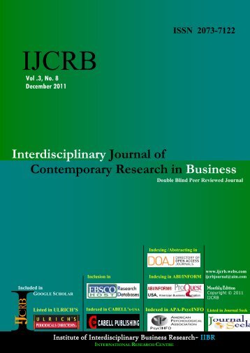 Interdisciplinary Journal of Contemporary Research in Business