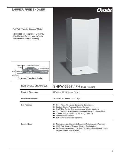 SHFW-3837 / FH (Fair Housing) - Oasis Bath