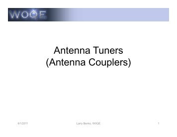 Antenna Tuners (Antenna Couplers) - W0qe.com