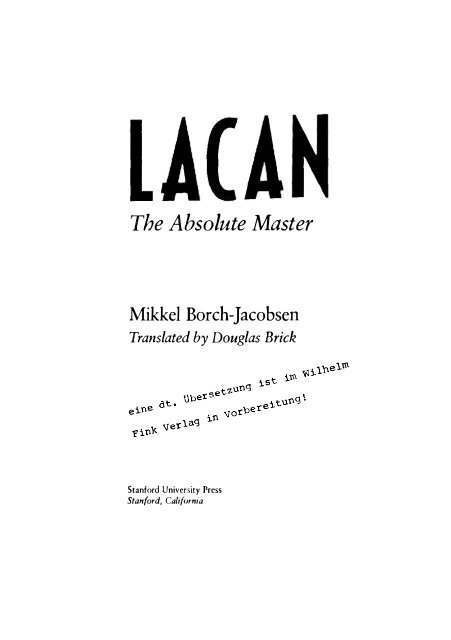 Download - Freud Lacan Gesellschaft - Psychoanalytische ...