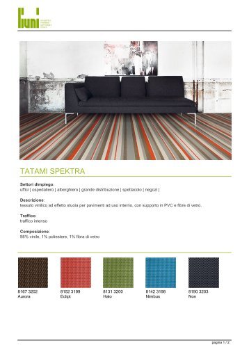 Scarica la scheda tecnica della linea prodotto TATAMI ... - Infobuild