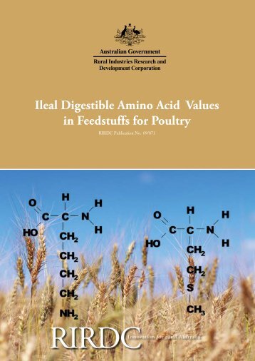 Ileal Digestible Amino Acid Values in Feedstuffs for Poultry