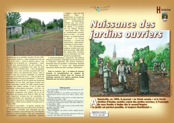 TirÃ©s Ã  Part nÂ°121 - Naissance des jardins ouvriers (pdf - 2,45 Mo)