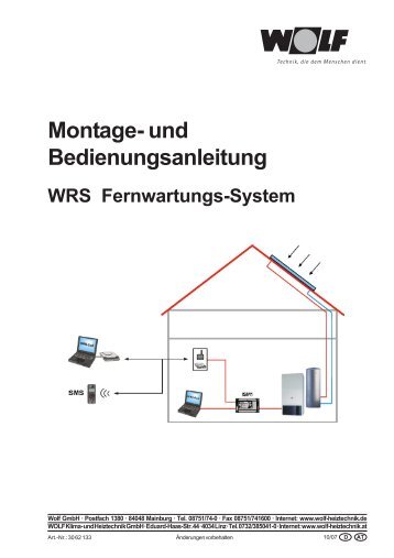 Montage- und Bedienungsanleitung WRS Fernwartungs-System - Wolf