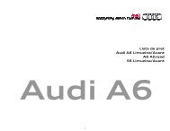 Lista de pret Audi A6 - 06.07.2010 - Audi Romania
