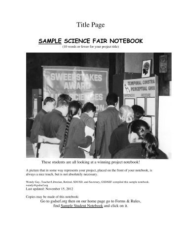 sample GSDSEF Notebook - Greater San Diego Science and ...