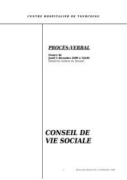 CONSEIL DE VIE SOCIALE - Centre Hospitalier de Tourcoing