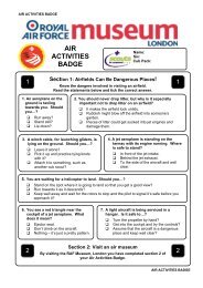 Air Activities Badge Worksheet