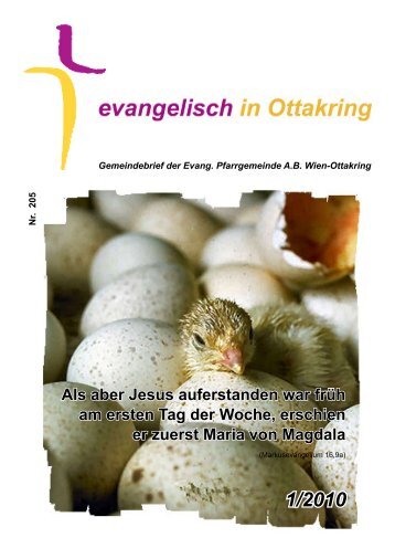 Als aber Jesus auferstanden war frÃ¼h am ersten Tag der Woche ...