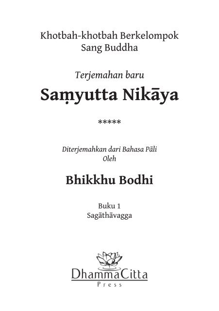 Samyutta Nikaya 1 â Sagatha Vagga (2.8 MB) - DhammaCitta