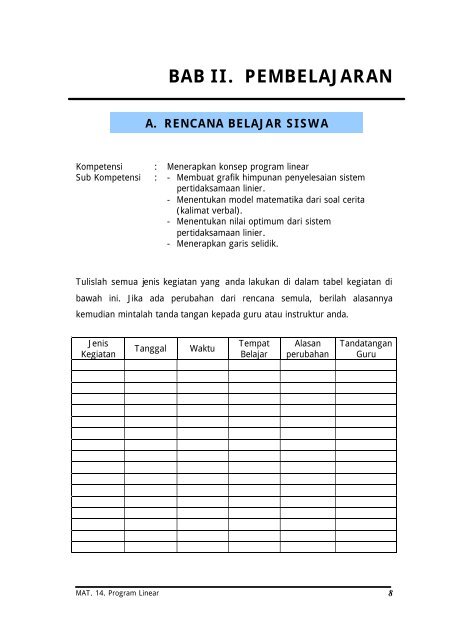 Program Linear - e-Learning Sekolah Menengah Kejuruan