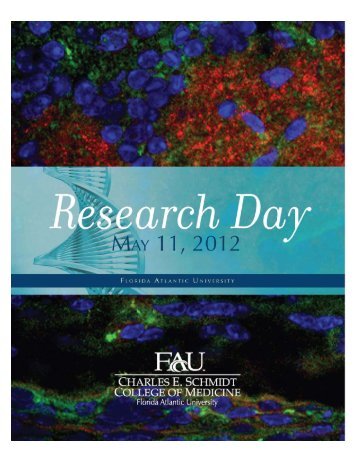 Research Day book - College of Medicine - Florida Atlantic University