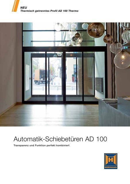 Automatik-Schiebetüren AD 100 - Hörmann KG