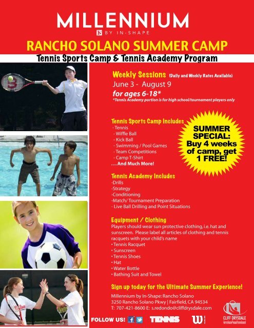 RANCHO SOLANO SUMMER CAMP - In-Shape Health Clubs