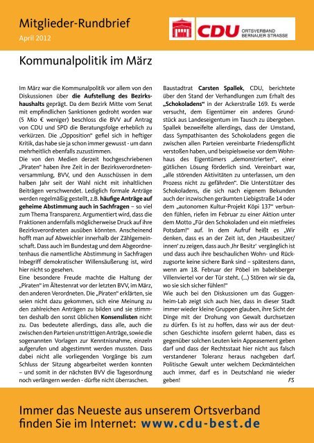 Rundbrief April 2012 - CDU Ortsverband Bernauer Straße