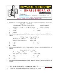Combination of two Equation - Shailendra Kumar Chemistry