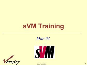 sVM Training