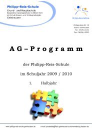 A G – P r o g r a m m - Philipp-Reis-Schule