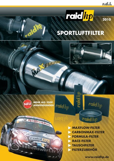 raid hp Luftfilter Sportluftfilter Maxflow Audi A3 8L 1.8T 150 PS 