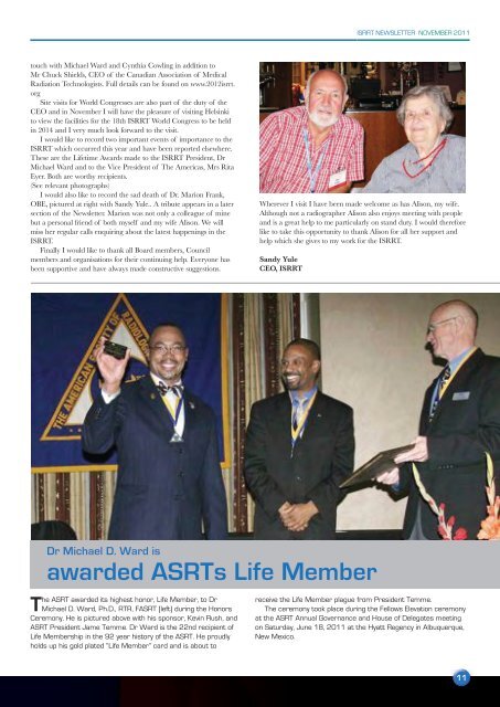 NOVEMBER 2011 - Society of Radiographers