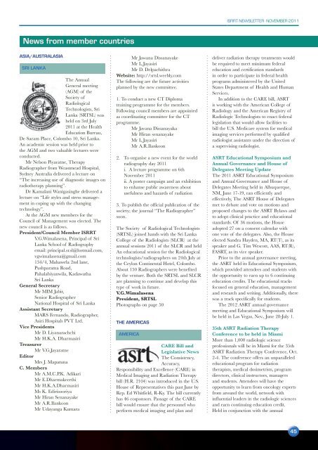 NOVEMBER 2011 - Society of Radiographers