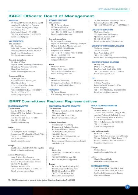 NOVEMBER 2011 - Society of Radiographers