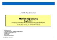 2008-04-22 Marketingplanung.pdf - Fachhochschule Salzburg