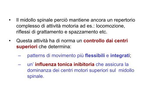 LEZ III ANNO Il controllo motorio.pdf - FISIOTERAPIA-Pavia