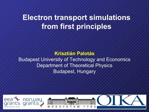 Electron transport simulations from first principles - NanoWiki