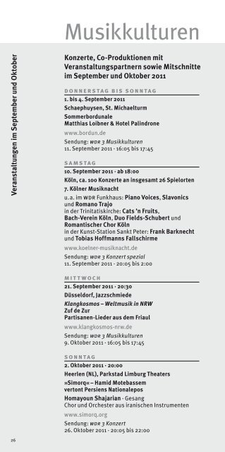 Oktober 2011 (PDF-Download: 1,9 MB) - WDR 3