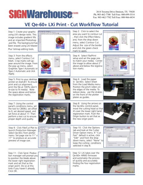 VE Qe-60+ LXi Print - Cut Workflow Tutorial - Signwarehouse.com