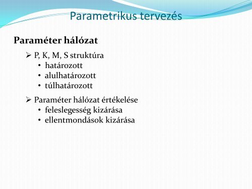 Parametrikus Modell