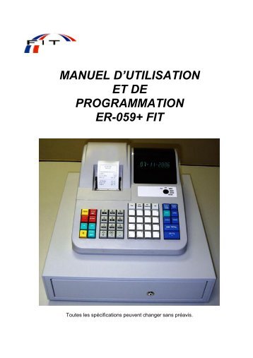 MANUEL D'UTILISATION ET DE PROGRAMMATION ER-059+ FIT