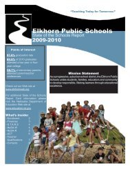 State of Schools 2010 - Elkhorn Public Schools