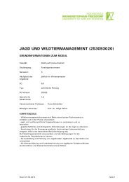 jagd und wildtiermanagement (253093020) - Module.Online - Login