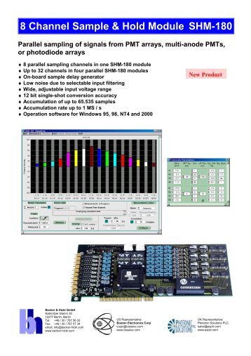 8 Channel Sample & Hold Module SHM-180 - Becker & Hickl