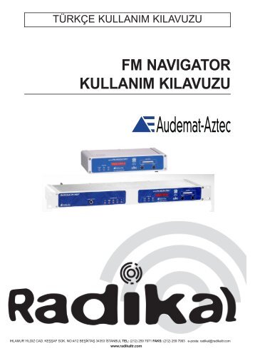 Audemat Navigator FM Turkce Kullanim Kilavuzu - Radikal