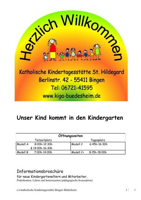 Unser Kind kommt in den Kindergarten - beim Bistum Mainz