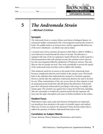 The Andromeda Strain Book Report Worksheet.pdf