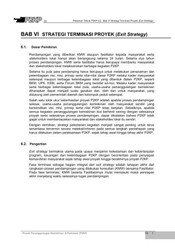 Pedoman Teknis Bab VI - P2KP