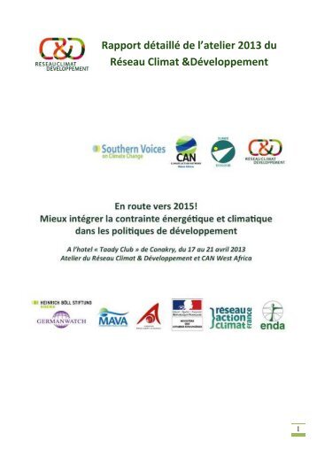 Atelier RC&D 2013 Conakry final - ENDA Ãnergie- Environnement ...