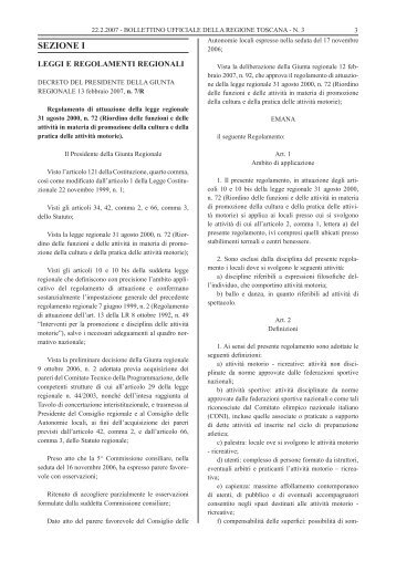 nuovo regolamento per le palestre - Cultura Toscana