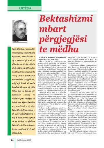 Bektashizmi mbart pÃ«rgjegjÃ«si te mÃ«dha - Center for Islamic Pluralism