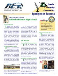 November 2011 | Issue 67 | Lakewood Ranch High School - [act ...