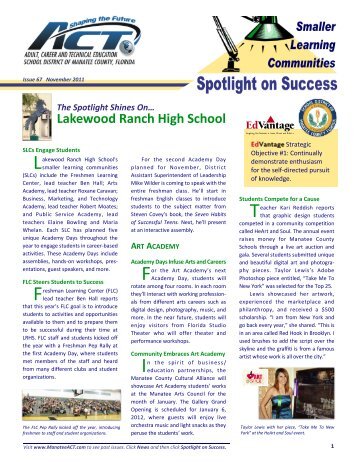 November 2011 | Issue 67 | Lakewood Ranch High School - [act ...