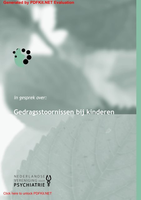 NVvP-folder: Gedragstoornissen bij kinderen (pdf) - GGZ inGeest