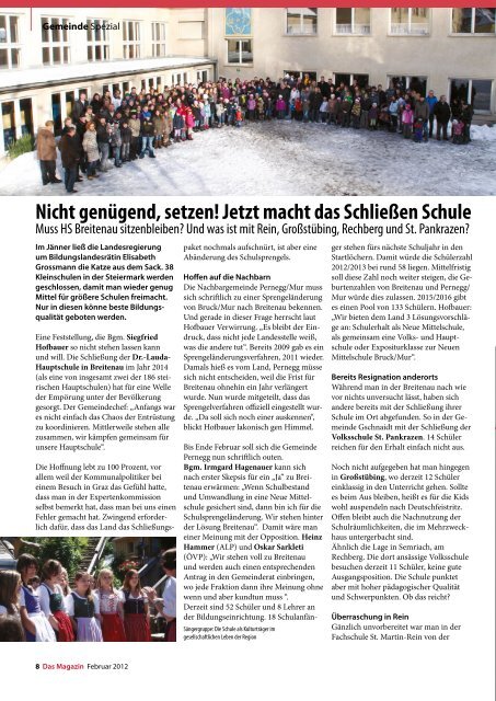 Februar 2012 - DAS MAGAZIN Steiermark-Mitte