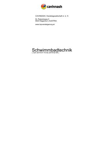 druckbarer Katalog Schwimmbadtechnik